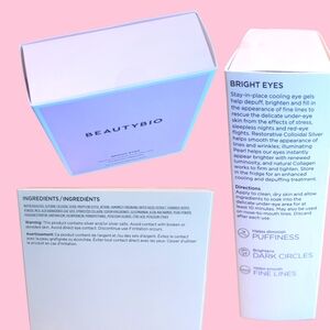 BeautyBio Bright Eyes Cooling Eye Gels -White /RETAIL $40